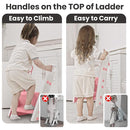 Primlect Space-Saving Potty Training Seat with Ladder, Adjustable Step and Toilet Seat Height, Top Handles for Easy Climbing, Easy to Carry, Portable Toddler Toilet Trainer for Small Bathrooms by TinyTreasures Baby Boutique