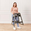 ECR4Kids ASATT High Chair, Toddler Chair, Grey Wash by TinyTreasures Baby Boutique