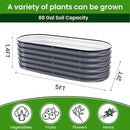 Raised Garden Bed 5x2x1.4 Ft Planter Box for Outdoor - Zinc-Aluminum-Magnesium Stainless Steel Durable Metal Garden Beds Kit for Vegetables, Flowers, Herbs and Succulents, Deep Grey by GreenHaven Gardens