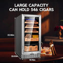 Tylza 88L Ciagr Humidor Cabinet, Humidity & Temp Control Electric Humidors for Cigars, 546 Counts, Silent Compressor, Reversible Door, Cigar Humidors with Spanish Cedar Drawer Shelves, Gifts for Men by CozyNest Decor