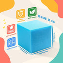 Foam Pit Cubes - 24 PCS 5 Inches Gymnastics Foam Blocks Trampoline Blocks, Multi-Sport Protective Padding for Freerunning, Trampoline, Parkour, Skate Parks & BMX - Blue by TinyTreasures Baby Boutique