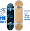 24 inch Rude Boyz Mini Cruiser Skateboard - Aluminium Trucks - Kids Skateboard Ages 5-8 Beginner - Skateboards for Kids by TinyTreasures Baby Boutique