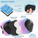 Kids Bike Helmet and Pads Set for Ages 2–14, CPSC Certified Adjustable Helmet with Knee Elbow Wrist Guards, for Skateboard, Scooter, Skating, Rollerblading, Multi-Sport Protective Gear by TinyTreasures Baby Boutique