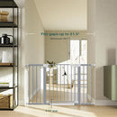 Cumbor 29.7"-51.5" Extra Wide Baby Gate for Stairs, Mom's Choice Awards Winner-Dog Gates for Doorways, Pressure Mounted Walk Through Pet Gate Indoor, Safety Auto-Close Child Gate for Kids, Gray by TinyTreasures Baby Boutique