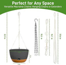 8 Inch Hanging Planters for Indoor & Outdoor Plants (2 Pack) - Self-Watering & Drainage Flower Pots with 2 Kinds of Plant Hangers for Home Decor & Garden (Deep Gray, 8 in) by GreenHaven Gardens