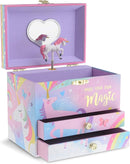 Jewelkeeper Unicorn Musical Jewelry Box for Girls - Cotton Candy Unicorn Design Music Box with 2 Pullout Drawers to Store Earrings, Necklace and Bracelets, Plays The Beautiful Dreamer Tune by TinyTreasures Baby Boutique