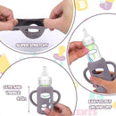 BUSOHA 3 Pack Silicone Sleeves for Dr. Brown's Glass Baby Bottles - Drop Protection Baby Bottle Sleeves,Compatible with Dr. Brown's Newborn Glass Bottles,with Silicone Handles,4 oz by TinyTreasures Baby Boutique