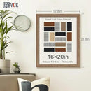 VCK 16x20 Picture Frames for Wall 3 Pack, Brown Walnut Wood Poster Frame, Exclusive Wood Grain, Wall Mounting Hanging by CozyNest Decor