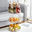 URALFA 3 Tier Bathroom Lazy Susan Organizer, 9 Inch Clear Rotating Makeup Organizer for Vanity, High-Capacity Acrylic Skincare Organizers 360 Rotating Tray for Countertop, Pantry, Kitchen, Cupboard by CozyNest Decor
