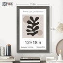 VCK 12x18 Frame Set of 3, Gray Solid Wood Poster Picture Frame, Exclusive Wood Grain, Wall Gallery Frame by CozyNest Decor