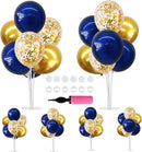 TONIFUL 6 Set Navy Blue Gold Balloon Centerpieces for Table,Balloon Arch Kit for Graduation Decorations 2025 Class of 2025 Party Decorations,New Year,Anniversary,Birthday Decoration by TinyTreasures Baby Boutique