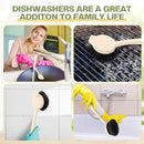 16 Pack Dish Brush with Handle Dish Scrubber Brush with Built-in Scraper Kitchen Scrub with Stiff Bristles Long Scrubber for Home Restaurant Pot Sink Washing Cleaning Supplies, Beige by CozyNest Decor