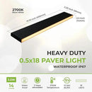 LUMENGY Paver Light Slim 0.5x18 Inch Glare-Free 2700K Warm White, Steel Brick Lighting for Pavers, Walls, Driveway & Pathway Borders, Waterproof IP67, 12V AC/DC Drive-Over Rated by CozyNest Decor