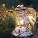 Choies Solar Angel Garden Statue Outdoor Decor,Praying Angel Sculpture for Outside,Home,Patio,Yard,Cemetery,Perfect Birthday or Valentines Day Angel Gifts for Women,Mom by GreenHaven Gardens