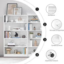 Bookshelf, Open Modern Bookshelf, 5 Shelf Bookcase with Freestanding Display Storage, Wooden Book Shelf for Bedroom, Living Room, Dinning Room, Office, 60 Inch, White by CozyNest Decor