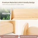 OOOK Kids Bookshelf, Wooden 4-Tier Front Facing Book Display Shelf for Kids, Toddler Montessori Bookshelf for Classroom, Playroom, Nursery by TinyTreasures Baby Boutique