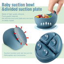 10 Pack Silicone Baby Feeding Set, Toddlers Led Weaning Feeding Supplies with Suction Baby Bowl Divided Plate Adjustable Bib Soft Silicone Spoon Fork, Infant Self Eating Utensil Set (Blue, Green) by TinyTreasures Baby Boutique