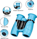 Binoculars for Kids 8x21, Gift for 3-12 Years Boys & Girls, Compact Kids Binoculars High-Resolution Shockproof Mini Binoculars for Bird Watching, Hiking, Camping, Travel Blue 302 by TinyTreasures Baby Boutique