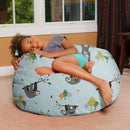 Posh Creations Bean Bag Chair for Kids, Teens, and Adults Includes Removable and Machine Washable Cover, Canvas Sloth and Trees, 38in - Large by TinyTreasures Baby Boutique
