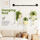 Bamworld Hanging Planters for Indoor Plants Plant Hanger Indoor Hanging Plant Rod 36.2in Window Plant Shelves Metal Rod Pot Not Included by GreenHaven Gardens