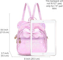 KL928 Girls Bowknot Polka Dot Cute Mini Backpack Small Daypacks Convertible Shoulder Bag Purse for Women by TinyTreasures Baby Boutique