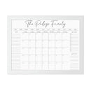 Personalized Dry Erase Wall Calendar with Custom To do list and Notes Organization Sections | Large Whiteboard Calendar (24" W x 18" H, White-Washed Frame) by TinyTreasures Baby Boutique