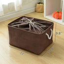 TheWarmHome Organization and Storage Basket for Organizing - 17x14x10 inch 3 Pack Fabric Storage Cubes, Collapsible Storage Bins for Shelves Closet Organizer Toy Gift Cloth (Brown) by TinyTreasures Baby Boutique