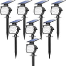 NIORSUN Solar Spot Lights Outdoor,23 LEDs Landscape Lighting with Auto On/Off and 3 Lighting Modes, IP67 Waterproof Spotlights,Outdoor Solar Lights for Yard Garden,8 Pack(Cool White) by GreenHaven Gardens