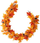 MISSPIN Fall Decor - Fall Garland - 6FT Autumn Maples Leaf Garland for Autumn Decor Hanging Vine for Halloween Thanksgiving Decor Home Wedding Fireplace Party Christmas(Orange) by CozyNest Decor