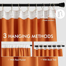 MIULEE Orange Back Tab Blackout Curtains 108 Inch Long 2 Panels Set for Living Room Bedroom Privacy, Rod Pocket/Pinch Pleated Fall Extra Long Thermal Insulated Room Darkening Light Blocking Drapes by TinyTreasures Baby Boutique
