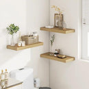 12 Inch Deep Floating Shelves 24 inch Long, 24 x 12 Wide Wall Shelves with Invisible Brackets, Heavy Duty Shelf for Bedroom Bathroom Living Room Kitchen Office Home Decor, Modern Shelf Set of 2, Oak by CozyNest Decor