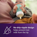 Philips Avent Natural Baby Bottles with Natural Response Nipples (Medium Flow, Flow 3), 9oz, Teal, 4-Pack, SCY903/44 by TinyTreasures Baby Boutique