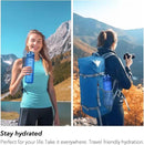 32oz Motivational Water Bottles with Time Marker & Fruit Strainer, Transparent Gradient Color Water Bottle with Times to Drink, Leakproof & BPA Free, Reusable Bottle with Strap (No Straw) by CozyNest Decor