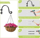 AJART Hanging Plant Hanger Outdoor: Bird Feeder Hangers for Outside - 8 inch Plant Hooks for Hanging Flower Baskets 4 Pieces by GreenHaven Gardens