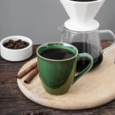 vicrays Coffee Mug Set, 12 Ounce, Set of 6, Ceramic Mug for Men, Women, Unique Glazed Mugs with Handle for Coffee, Tea, Milk, Cocoa, Cereal(Green) by CozyNest Decor