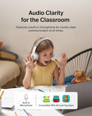 Belkin SoundForm Mini - Wireless Bluetooth Kids Headphones, 30H Battery, 85dB Safe Volume Limit, Built-in Microphone - Toddler On-Ear Earphones for iPhone, iPad, Fire Tablet, Ideal for School - White by TinyTreasures Baby Boutique