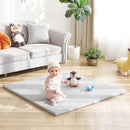 Baby Play Mat 48"x48" – Thick, Non-Slip Foam Mat for Babies and Toddlers. Foldable, Scrubbable, Odorless, and Soft, Ideal for Playpens, Crawling, and Indoor Playtime-Grey by TinyTreasures Baby Boutique