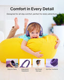 Belkin SoundForm Mini - Wireless Bluetooth Kids Headphones, 30H Battery, 85dB Safe Volume Limit, Built-in Microphone - Toddler On-Ear Earphones for iPhone, iPad - Ideal for School - Purple w/Case by TinyTreasures Baby Boutique