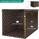 YITAHOME 90 Gallon Double-Wall Deck Box with Side Handles, Outdoor Large Storage for Patio Furniture Cushions, Garden Pool Accessories, Water Resistant & Lockable