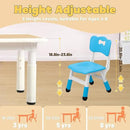 FUNLIO Kids Table and 4 Chairs Set for Ages 3-8, Height Adjustable Toddler Table and Chair Set, Easy to Wipe Arts & Crafts Table, for Classrooms/Homes/Daycares, CPC & CE Approved(5 pcs set)-Multicolor by CozyNest Decor