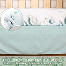 3 Pcs Baby Crib Bedding Set Safari Animals Dinosaurs Bear Woodland Animals Jungle Crib Set Includes Quilt, Fitted Sheet, Skirt for Baby Boy Girl(Light Blue,Safari) by TinyTreasures Baby Boutique