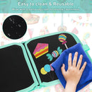 Erasable Doodle Set for Kids - Reusable Magic Drawing Book with 12 Watercolor Pens 14 Page Drawing, Road Trip Car Game Writing Painting Set for Boys and Girls (Sheep) by TinyTreasures Baby Boutique