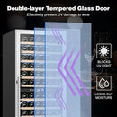 Tylza 24 Inch Wine Fridge Dual Zone, 180 Bottle Wine Cooler Refrigerator With Stainless Steel and Professional Compressor, Fast Cooling Low Noise and No Fog Built-in or Freestanding by CozyNest Decor