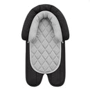 Pro Goleem Car Seat Head Support Infant, Soft Infant Car Seat Insert, 2 in 1 Carseat Head Support for Newborn, Perfect for Car Seat, Stroller, Swing, Bouncer, Gray and Black by TinyTreasures Baby Boutique