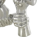 Deco 79 Ceramic Hands Decorative Sculpture Gripping Home Decor Statue, Accent Figurine 13" x 4" x 13", Silver by CozyNest Decor