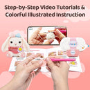 Mewaii Crochet Kit for Beginners Level 1 with 40% Extra Eco-Friendly Pre-Started Easy Yarn, Step-by-Step Video Tutorials for Adults and Kids (Sitting Bunny) by TinyTreasures Baby Boutique
