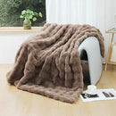 UKELER Soft Faux Fur Throw Blanket Solid Reversible Shaggy Blanket Plush Thick Fluffy Blankets Throws for Bed, Couch, Sofa, Office, Camping 50''x60'' Brown by CozyNest Decor