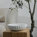 Modern Concrete Decorative Bowl for Kitchen Counter - Large White Fruit Bowl, Key Bowl for Entryway Table, Coffee Table Decor by CozyNest Decor