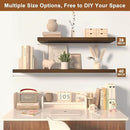 48 Inch Floating Shelf 3 Pack Large Floating Shelves for Wall No Drilling Accessories Included Deep Wall Shelves for Living Room Kitchen Farmhouse 48" W x 12" D x 1.2" Walnut by CozyNest Decor