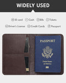 ALLIVE Passport Holder for Travel Women Men,Genuine Leather Passport Cover Wallet,Travel Must Haves Airport Essentials Travel Gifts Brown by TinyTreasures Baby Boutique